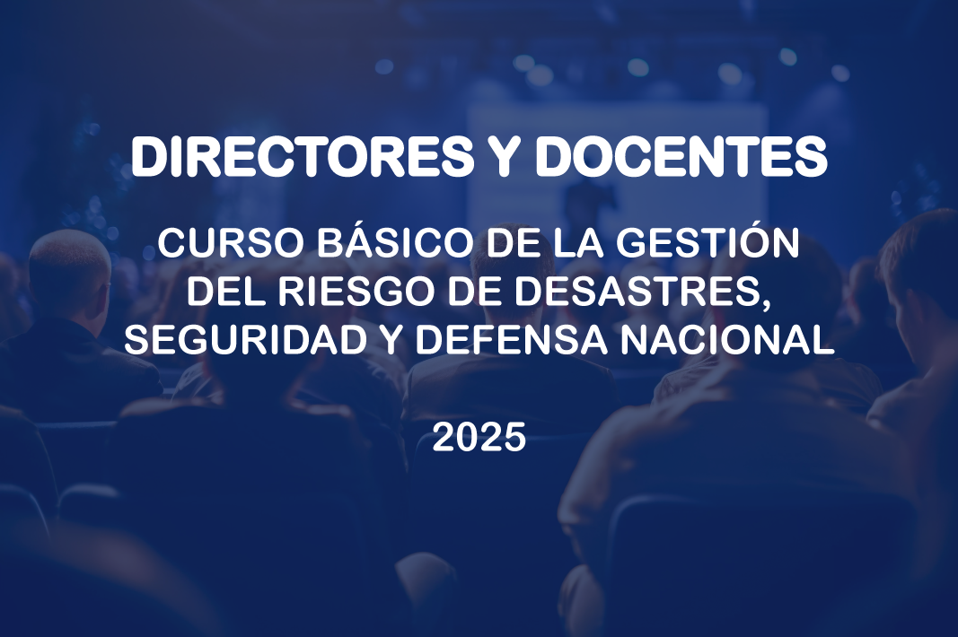 CURSO BÁSICO DE LA GESTIÓN  DEL RIESGO DE DESASTRES,  SEGURIDAD Y DEFENSA NACIONAL - DIRECTORES Y DOCENTES - 2025
